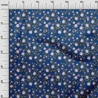 Onuone svilena tabby kraljevska plava tkanina cvijet i odlazi vodkolor DIY odjeća za preciziranje tkanine