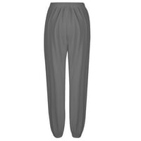 Dianli ženske hlače visoke struk žene elastične nacrtaju Comfy jogger hlače ženske padne zime tople