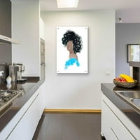 Epska umjetnost 'Nedjelja Plava haljina' Kamdona Kreations, akrilna staklena zida Art, 24 x36