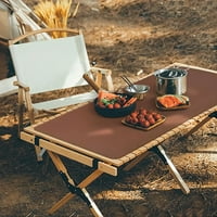 Stolni mat kampiranje drvene kolut za stolu PU kožna drvena jastučića za toplotnu otpornost na toplinu