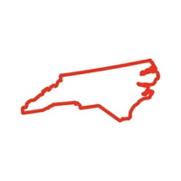 Sjeverna Karolina Outline naljepnica naljepnica Die Cut - samoljepljivi vinil - Vremenska zaštitna - izrađena u SAD - Mnogo boja i veličina - NC