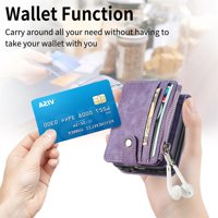 Allytech novčanik za Samsung Galaxy Z Flip 5g, premium PU kožne karte Držač patentni džep Mangetično zatvaranje udarca na šanka za galaxy z flip - zelena