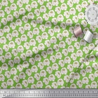 Soimoi Green baršunasti tkanini Peony cvjetni ispis tkanine uz dvorište širom
