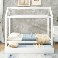 Beli kućni krevet s Trundle Twin