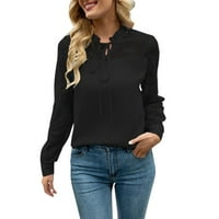 Luiyenes ženska modna bluza casual labav gornji pulover košulje čipke dugih rukava