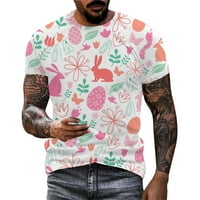 Muška uskršnja modna casual digitalna 3D ispisana majica sa okruglim vratom i kratkim rukavima vrhunska bluza