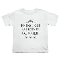 Princeza se rađa u oktobru smiješne majice mališane za dečake