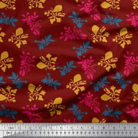 Soimoi ljubičasti pamučni dres tkanina umjetnička cvjetna tiskana tkanina od dvorišta široko