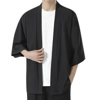 Muška ljetna majica Solid Kimono polu-rukavac Elegantno vrhunska ramena labava mekani kardigan