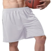 Voguele muškarci Ljetne kratke hlače Čvrsto boje kratke hlače MESH Dno Mini pantalone Ležerne prilike za plažu bijeli XL
