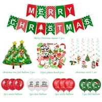 Božićna zabava Dekoracija, crveni bijeli zeleni baloni luk sa Santa Claus Christmas Christmas Božićne kapice, božićne drveće FOIL balon, santa claus božićne privjeske
