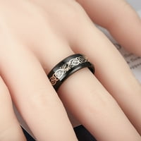 Gofj Men Ring Glossy Jednostavan nakit Dodatni zmaj Zmaj uzorak užareni prsten za upoznavanje