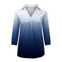 Ženski rukav V izrez na vratu Ležerne prilike za bluza od tunike Tunike, labava FIT Ljetna plaža Flowy majica