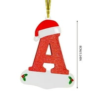 Miyuaadkai viseći ukras božićne abecede ukrasi abeceda Personalizirani ukrasi Božićni personalizirani kućni dekor