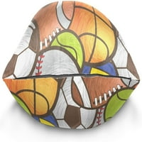 Sportska lopta Velvet Plish bacanje jastuka za jastuk za jastuk - 18 18 - Nevidljivi patentni zatvarač Cvjetni zatvarač Cvjetni za kauč na kauču Nema jastuka
