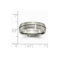 SOLID Titanium žvalovni vjenčani brušeni mat finish band prsten veličine 9.5