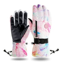 Clearice Muške ženske rukavice zimske vanjske vjetrootporne skijanje na dodirnom ekranu Plus baršunaste dvostruke slojeve Topla rukavice