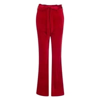 Joga hlače za vježbanje za ženska moda casual visokih struka čvrste boje elastične joge hlače pantalone s džepovima i pojasevima ženske plus veličine