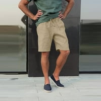 Guvpev Muškarci Modni solidni plus veličine Posteljina za zavojske posude Hlače hlače - Khaki XXXXL