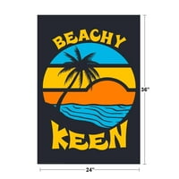Laminirana plaža Keen Ljeto Smiješno Parodiranje LCT Creative Poster Dry Erase Znak 24x36