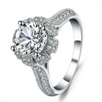 Toyella eksplozija Nakit za nakit Prstenje Micro-Inlaid cirkon ručno rađene na kreativni stil prstenovi proizvođači veleprodaje dijamantskih prstenova bijeli broj