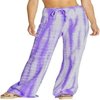 Dabuliu žene ljetne hlače za ljetovanje visoki struk labavi fit joga pantalone široke noge duge ravne poteze mekane hlače