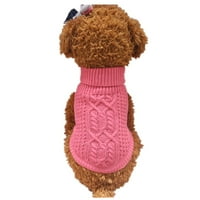 IOPQO PET džemper pas uvijanje malog psa modni mekani džemper za pse štenad ružičasti xs