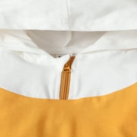 Thaisu Baby Boys Set odijelo, kontrastna boja dugih rukava s kapuljačom sa patentnim zatvaračem + duge hlače, 0 meseci