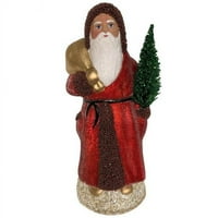 Alexander Taron 8 Santa sa crvenim perlicama Schaller Christmas Paper Mache Candy kontejner