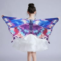 Zruodwans Dječji leptir kostim sa mahanjem sadrže leptir krila ogrtač za djecu vibrantna atraktivna krila leptira za maštovite predstavu