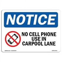 Prijava OS-NS-A-1218-L- In. OSHA Napomena - Nema upotrebe mobitela u Carpool Laneu