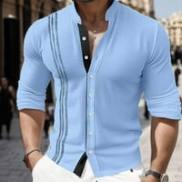 Akiigool casual majice za muškarce Mensa casual gumb prema dolje košulje za ispis