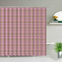 Rešetkarska tuš zavjesa modna jednostavna geometrijska uzorka vodootporna poliesterska tkanina kupaonica Decor zastori za kupanje sa kukama
