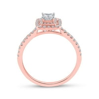10k ruža zlatna princeza Diamond Bridal Vjenčani prsten CTTW