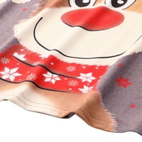 Odgovarajući jelen PLAJNI Ispis pamučnog mješavina božićne pidžame za porodicu