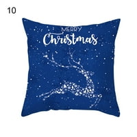Božićni jastuk Navy Plavi božićni jastuk Snowflake veseli božićni jastučnici za odmor Xmas Trees Elk