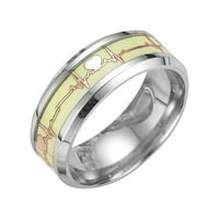 Yubnlvae prstenovi Pribor Magic and America Svjetlosni prsten Fluorescentni Titanijum Europa Prsten Prstenje od čelika