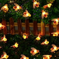 PJTEWAWE Početna Dekoracija Mala pčelarna solarna svjetiljka String vanjski vrt Dekorativna svjetiljka Božićni festival životinjskih boja svjetiljka