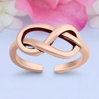 Knot prsten za prsten prsten srebrni tanki podesivi stilski prstenovi za žene