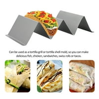 Jaspee Taco stalak kuhinjski pribor za mikrovalni okvir; Alat za vazdušni frieler Kreativni nehrđajući čelik sa ručkama drže ili tortilje svaki