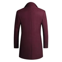Clearsion Muška modernog kaputa TOP vrhunska jedno-grudna kaputa od graška zarezane zimske poslovne odijelo