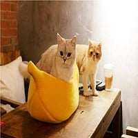 Popust Slatka banana Cat Bed House kućni ljubimci Bed Soft Cat Gruga krevet, Lijepo kućne ljubimce za mačke mačiće krevet, žuti m