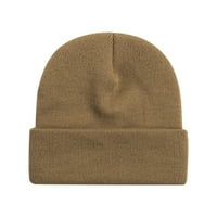 Navedeni muški i ženski jesenji i zimski fakultetski stil topla čvrsta boja vezeni pleteni šešir