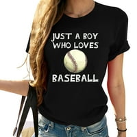 Samo ko voli bejzbol, američki sportski bejzbol ženski kratki rukav tiskali tee - trendy i udoban vrh za ljetnu modu