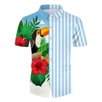 Sanbonepd Muška ljetna moda Leisure Hawaii Seaside Holiday Beach Digital 3D Tiskanje kratkih rukava kratke hlače