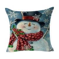 Awdenio ponude božićni jastuk, zatvoreni božićni dekor, božićni jastuk, jastuk za jastuk, božićne snježne pahuljice Santa Claus Početna Dekorativna listezna jastuka C