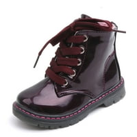 Toddler Girls Boys Martin Boots, modni bočni patentni patentni zatvarač PU kožne čizme za gležnjeve