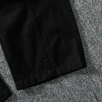 Eczipvz teretni pantalone za muškarce muške povremene teretne hlače Loop Fit Jogger Duksevi taktičke radne hlače Multi džepne vanjske pantalone Black, XL