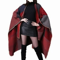 Europska i američka jesen i zimski ženski prorez Cloak etnički stil zadebljani boemski klima uređaj šal šal dvostruko korištenje Crveno
