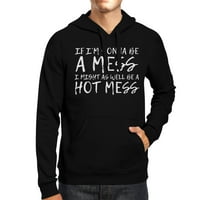 Vruća nereda unise crno pulover hoodie smiješno fitnes teretane ideje za poklone